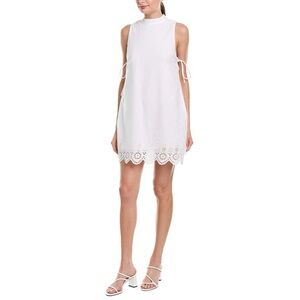 BCBGeneration Women's Eyelet Embroidered A-line Dress | White | Size S